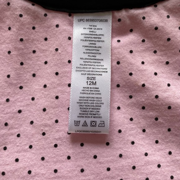 Little Me Pink 12M Baby Girl Coat & Little Lass Flowy Pink Floral Top Tunic 12M - Picture 5 of 12